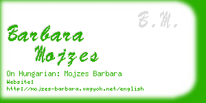 barbara mojzes business card